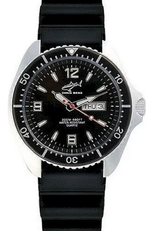 Chris Benz CBO-S-KB-SW - Duikhorloges - Quartz - Analoog