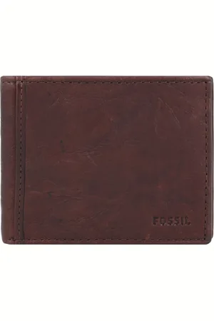 Fossil Leren Kaarthoes Ingram Bifold With Flip ID Bruine