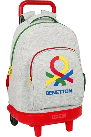 Benetton Schoolrugzak met Wielen Pop Grijs (33 x 45 x 22 cm)