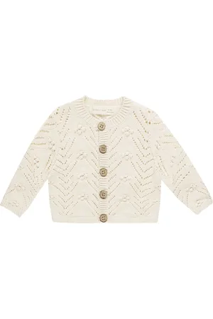 Quincy Mae Knit cardigan - natural - vestje - gebreid - 0-3 maanden