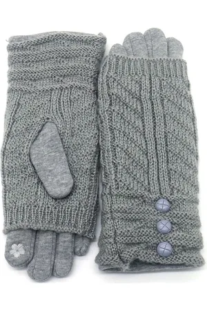 Merkloos Handschoenen – gehaakt - polyester – - warm – winter– cadeau – geschenk – feest – feestdagen