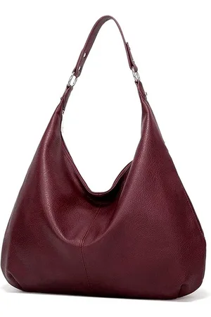 Merkloos Dames Handtassen-Schoudertassen - Damesmode - Vintage/PU Leer/Hobo Tassen - Schoudertas Bag with Zip