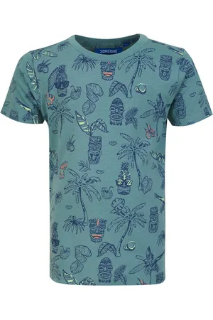Someone Jongens t-shirt - Breaking-SB-02-B - Donker mint