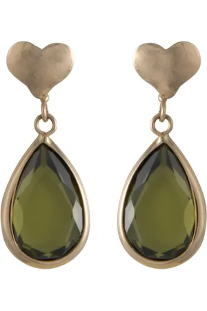 Cataleya Jewels Cataleya Earrings Heart Green