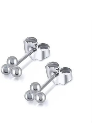 LMPiercings NL Oorbel stud 3 cluster - zilver