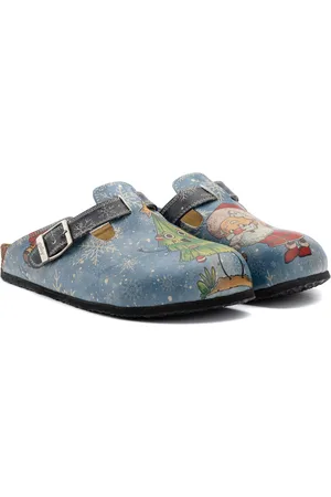 Goby Santa Claus - Clogs - Slippers - Slipper - Klompen - Hoge kwaliteit - Handmade - Kerstmanprint