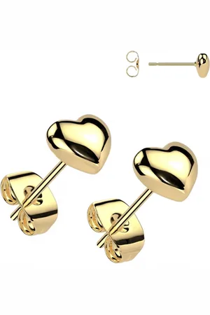 LMPiercings NL Oorbellen hartje goud