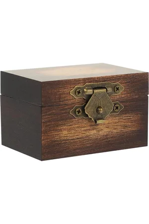 Merkloos Houten ringbox vintage ringhouder box- opbergdoos voor ambandhorloge halsketting- oorbel bruiloft verloving decoratie