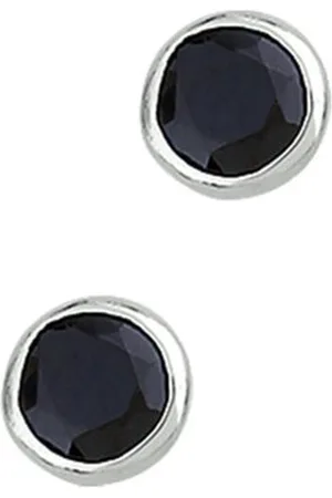 Cataleya Jewels Zilveren oorknoppen zirkonia zwart 6mm