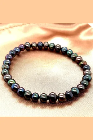 Cataleya Jewels Cataleya Pearls Parelarmband zoetwater donker elastiek