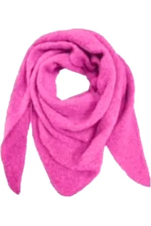 Merkloos Warme Driehoekige Sjaal - Fuchsia/Roze - 195 x 80 cm (948841#)