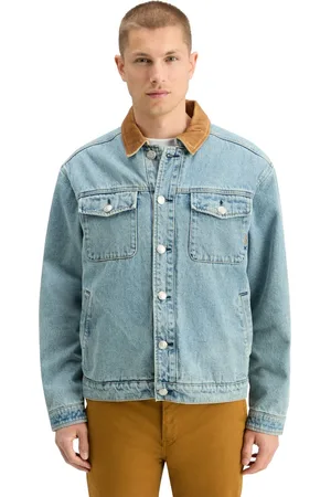 Scotch&Soda CORD COLLAR INDIGO TEDDY JACKET Heren Jas