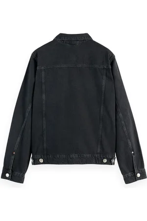 Scotch&Soda WASHED BLACK DENIM TRUCKER JACKET Heren Jas