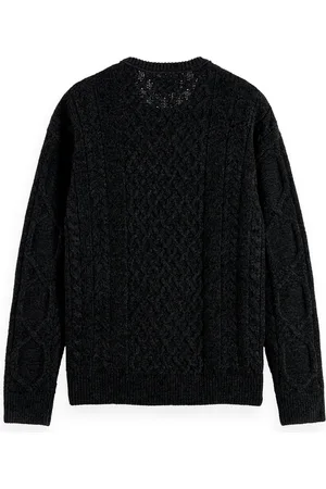 Scotch&Soda ROUND NECK EXTRA DROPPED SHOULDER CHENILLE CABLE SWEATER Heren Trui