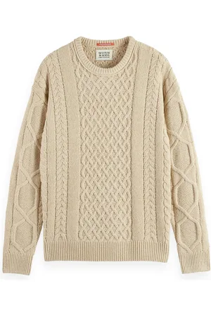 Scotch&Soda ROUND NECK EXTRA DROPPED SHOULDER CHENILLE CABLE SWEATER Heren Trui