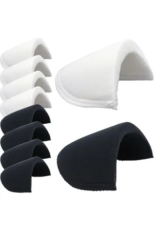Merkloos Schouderpads schuim schoudervullingen voor dames en heren - blazer jassen pak mantels colbert kleding naai-accessoires - set van 4 paar (2 paar zwart en 2 paar wit)