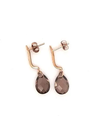 Cataleya Jewels Cataleya Earrings Half Wave & Pear Brown 14 karaat