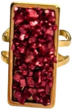 2 Love It Crush of Gold - Ring - Stainless steel - Verstelbaar in maat - Kerst - Oudjaarsavond - Newyearseve - - Goudkleurig