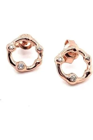 Cataleya Jewels Zilveren roséplated oorknoppen met zirkonia
