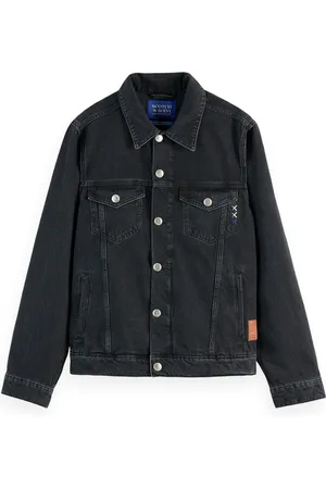 Scotch&Soda WASHED BLACK DENIM TRUCKER JACKET Heren Jas