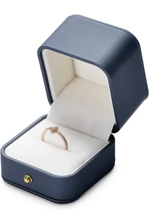 Merkloos Leren geschenkdoos voor ringen-halskettingen-armbanden met fluwelen binnenkant