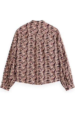 Scotch&Soda Printed balloon sleeve shirt Dames Blouse