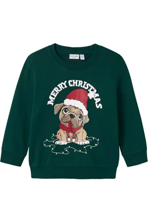 NAME IT NMMVISMAS LS NREG SWEAT BRU Jongens Trui