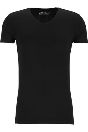 Ten Cate Heren Bamboo Basic V-Hals T-Shirt Zwart - XL