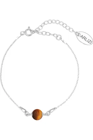 ARLIZI 2335 Armband tijgeroog kraal - sterling - 20 cm