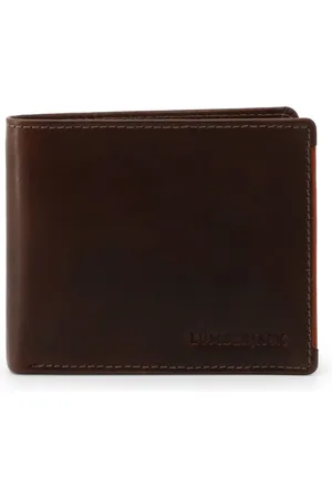Lumberjack Portemonnee Heren - Leder - Donkerbruin / Cognac - LK1862