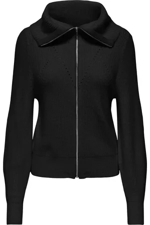 ONLY Fia LS Zip High Neck Knitted Cardigan Vest Dames