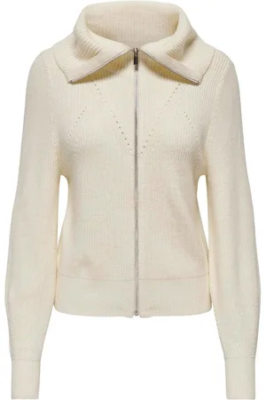 ONLY Fia LS Zip High Neck Knitted Cardigan Vest Dames