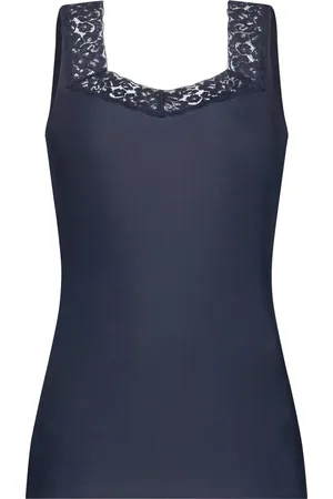Ten Cate Secrets Lace women singlet met kant (1-pack) - dames singlet - donker marine