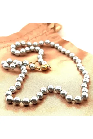 Cataleya Jewels Cataleya Pearls parelcollier lichtgrijs 6.5 met zilveren goldplated sluiting 42cm