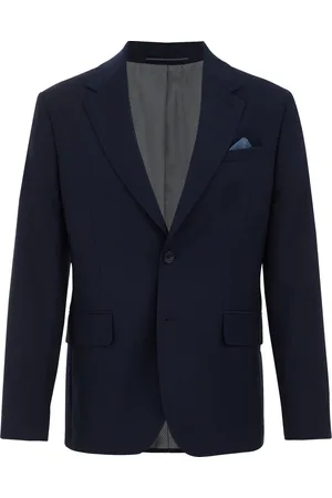 WE Fashion Heren premium slim fit blazer van wolmix