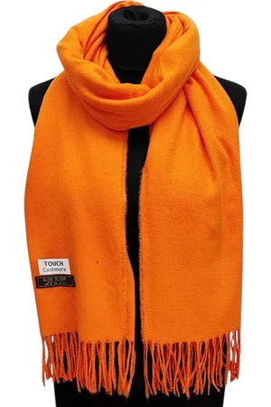 Merkloos Lange Warme Sjaal - Unisex - Effen - Oranje - 200 x 75 cm (23215#)