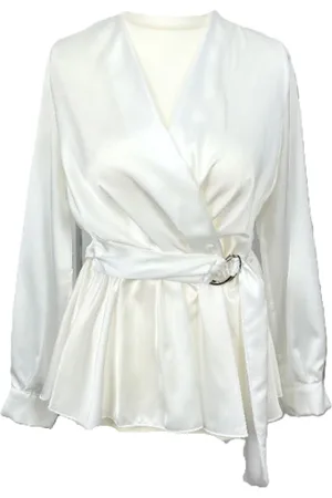 Merkloos Dilena fashion Tuniek satijn wit