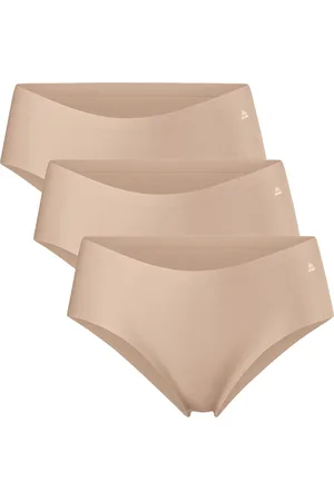 DANISH ENDURANCE Naadloze Hipsters voor Dames- Sporten & Iedere dag- 3-pack- Beige
