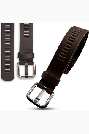 ARIES Heren Riem - Leren Riem - Lederen Riem - Past Altijd - Mat - 115 cm - 4 cm breed - - Totale lengte 130 cm
