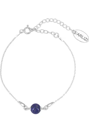 ARLIZI 2329 Armband blauw lapis lazuli kraal - sterling - 20 cm