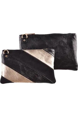 Giuliano Rainbow Metallic Schoudertas - Clutch Zwart/Goud