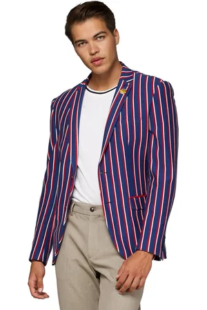 OppoSuits Deluxe Supportswear - - Heren Blazer - Amerika - Cobalt Blue