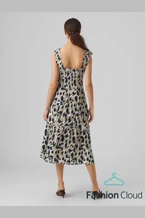 VERO MODA VMMENNY SL SMOCK CALF DRESS WVN GA - Dames - Maxi jurken