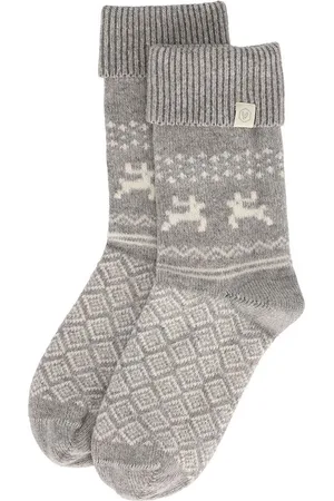 Apollo Dames Wollen Huissokken Met Omslag Winter Print