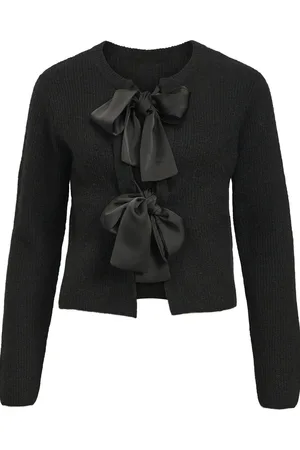 Object Object Objparvi Sateen Bow Knit Cardigan Truien & vesten Dames - Sweater - Hoodie - Vest-