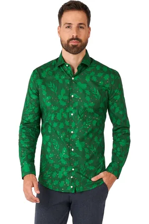 OppoSuits Bright Berry - Heren Kerst Overhemd - Kerst shirt -