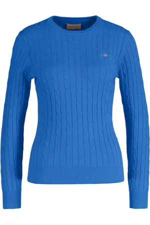 GANT Gebreide trui STRETCH COTTON CABLE C-NECK
