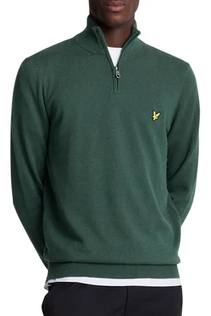 Lyle & Scott Cotton Merino Quarter Zip Jumper Truien & Vesten Heren - Sweater - Hoodie - Vest-