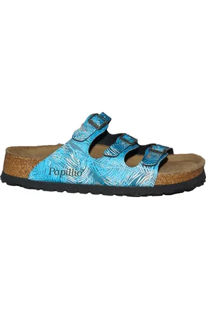 Birkenstock Florida Papillio 0322521 Breed Kleur: Tropical Leaf Blue