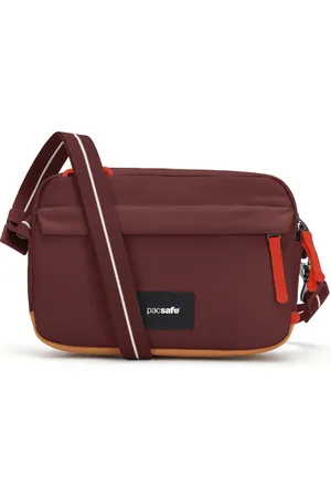 Pacsafe GO Crossbody - 2.5 L - RFID-blokkerend - Anti-diefstal Tas - Waterafstotend - Geschikt voor 7-inch tablet - Beveiligde Tas - Festival Tas - Reistas - Schoudertas - Turn & Lock Security Hooks - Gerecycled Polyester - Rood
